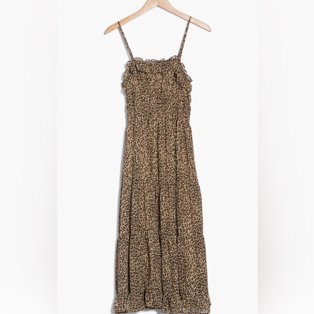 Lush Brown Leopard Print Midi Dress - Picture 3 of 3